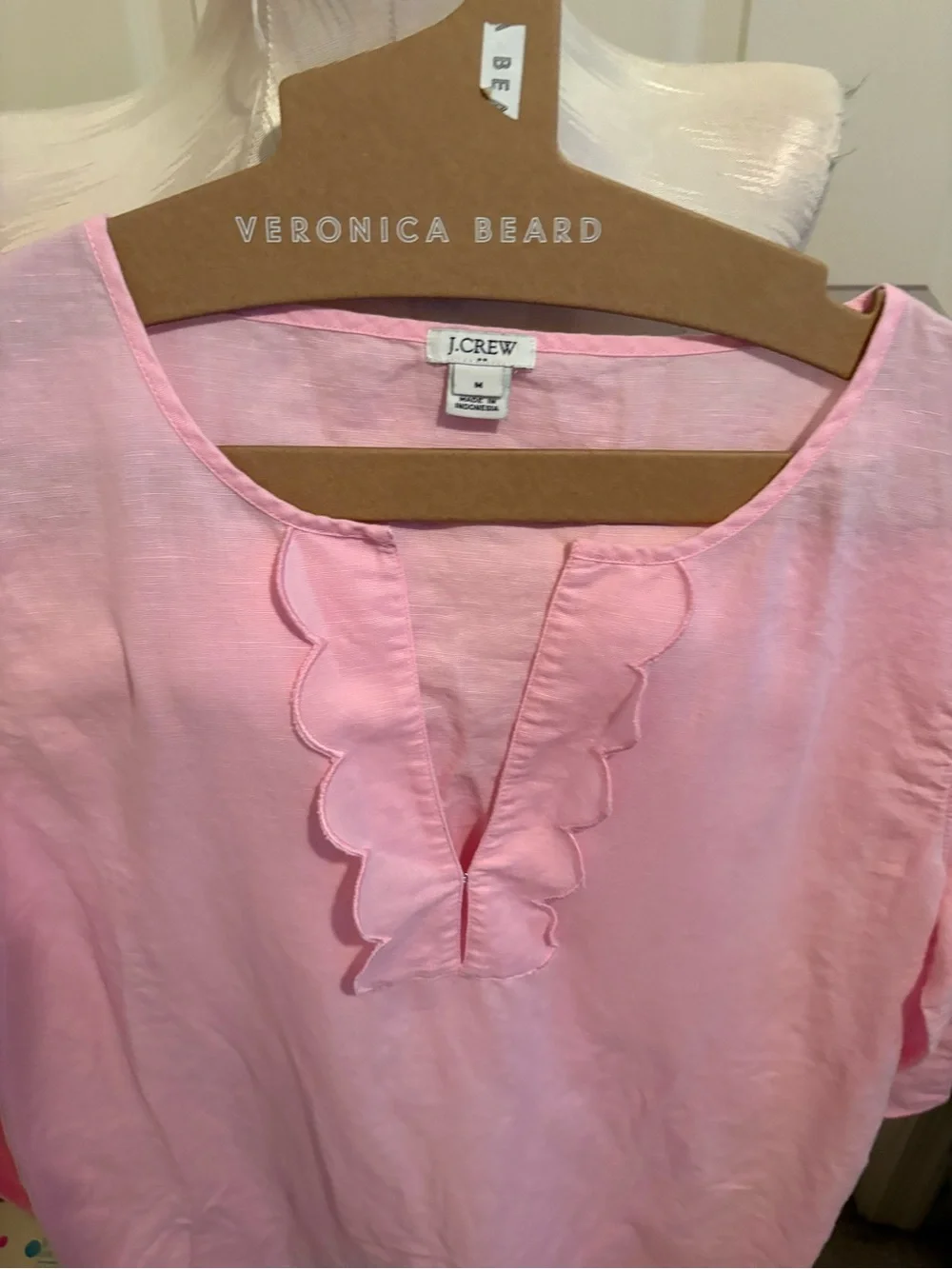 J. Crew Light Pink Tunic/chemise size M Top runway item